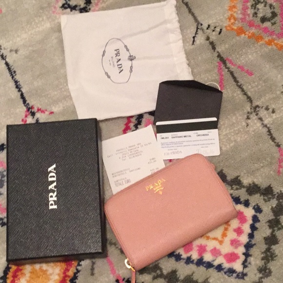 Prada Handbags - Prada wallet saffiano zip around